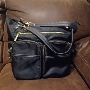 Women's Olivia + Joy large multi pocket and multi inner compartments, tote black